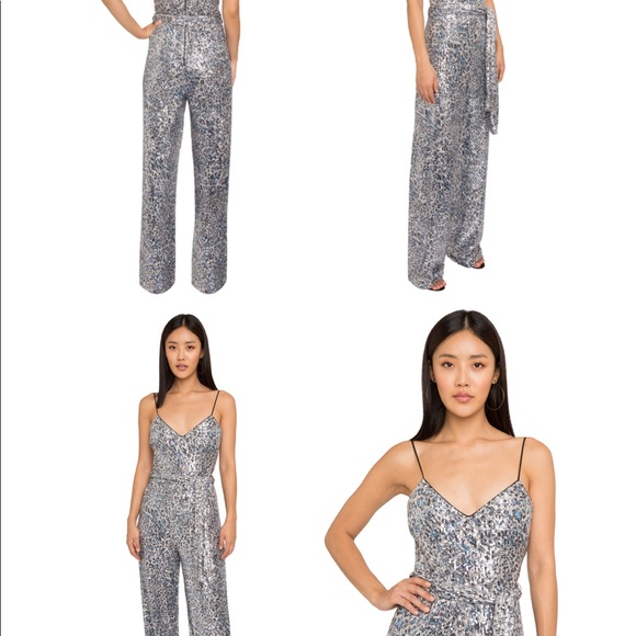 Black Halo Sequined jumpsuit size